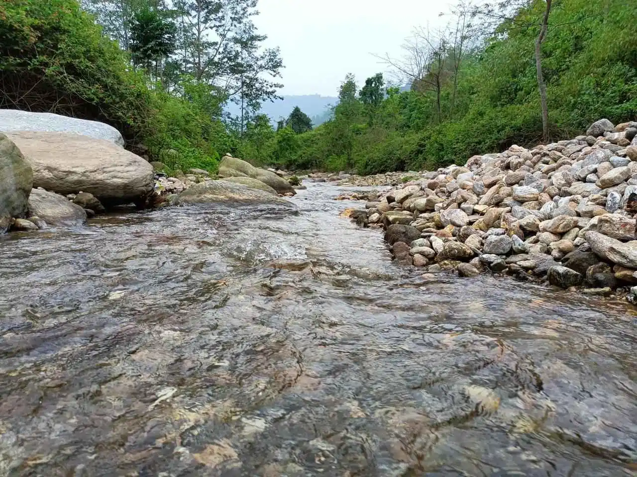 River fishing in Manokamana Homestay