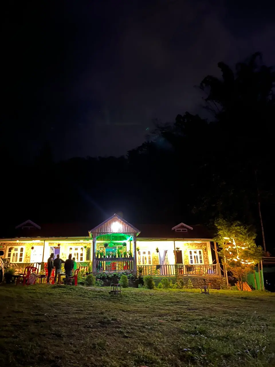 Manokamna Farm Stay at night